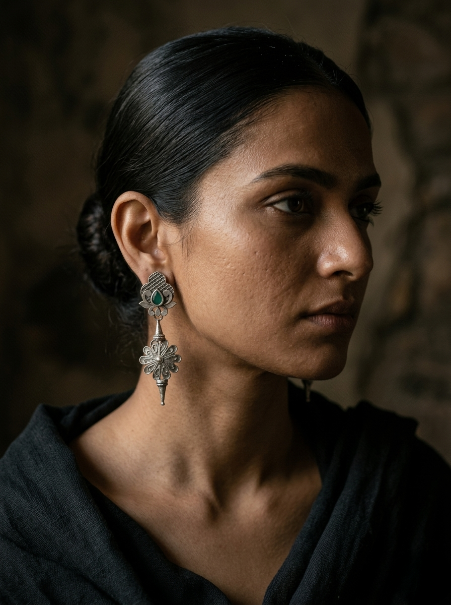Qissa Oxidised Earrings