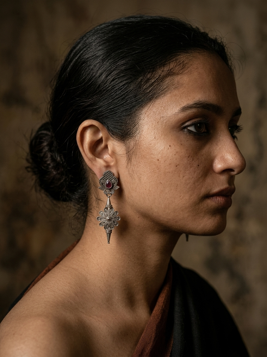 Qissa Oxidised Earrings