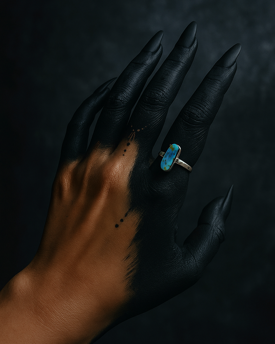 Mohave Turquoise Gemstone Sterling Silver Ring