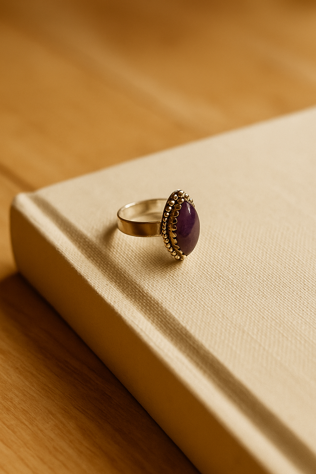 Siberian Charoite Gemstone Sterling Silver Ring