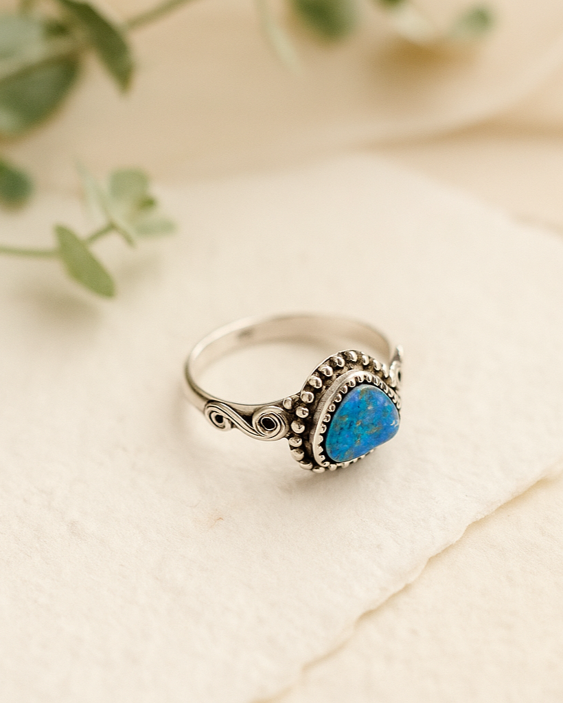 Australian Opal Gemstone Sterling Silver Ring