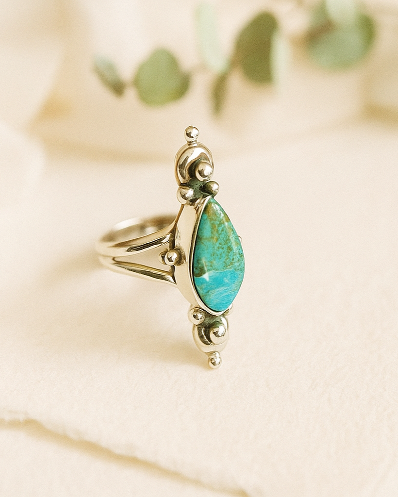 Mohave Turquoise Gemstone Sterling Silver Ring