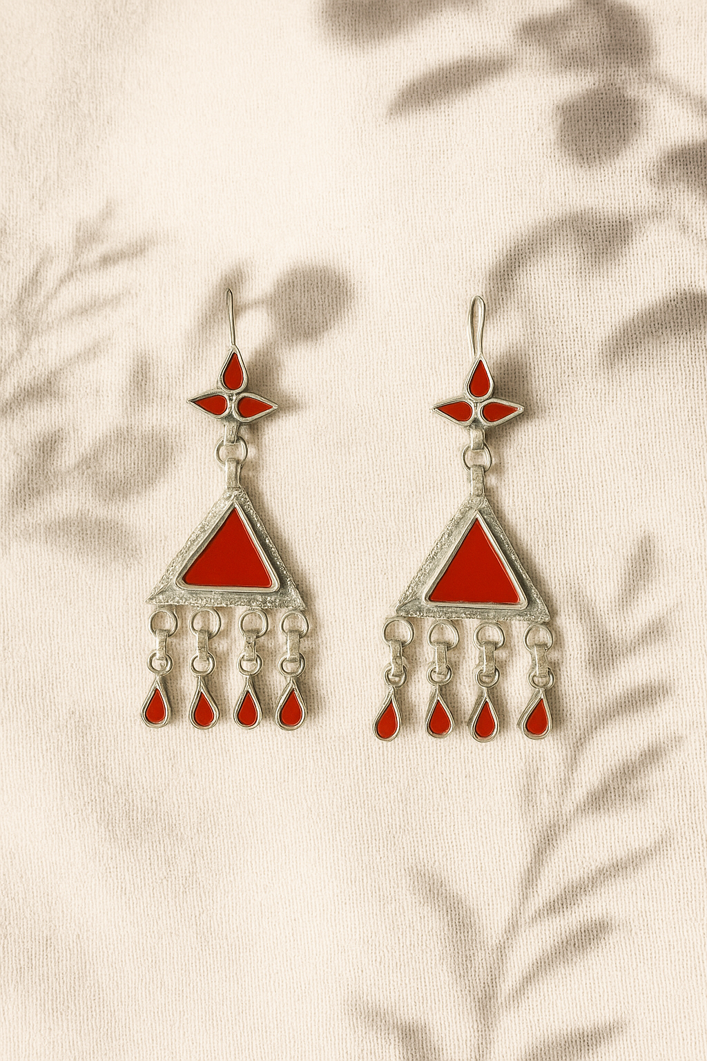 Trikona Glass Earrings