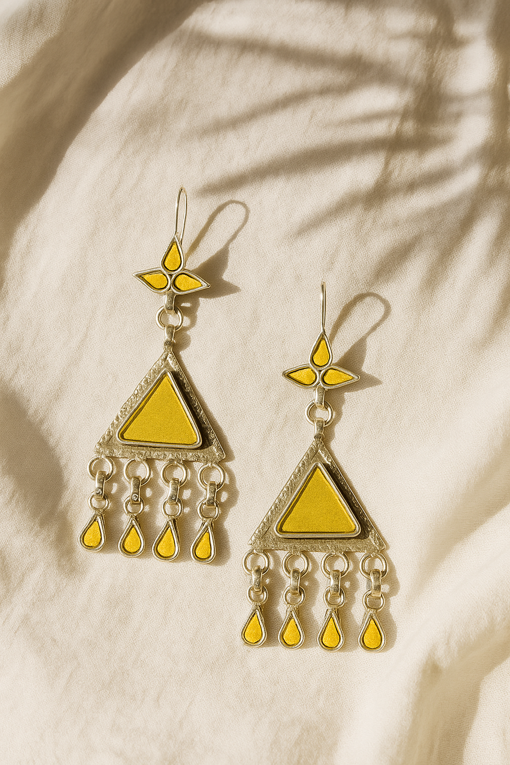 Trikona Glass Earrings