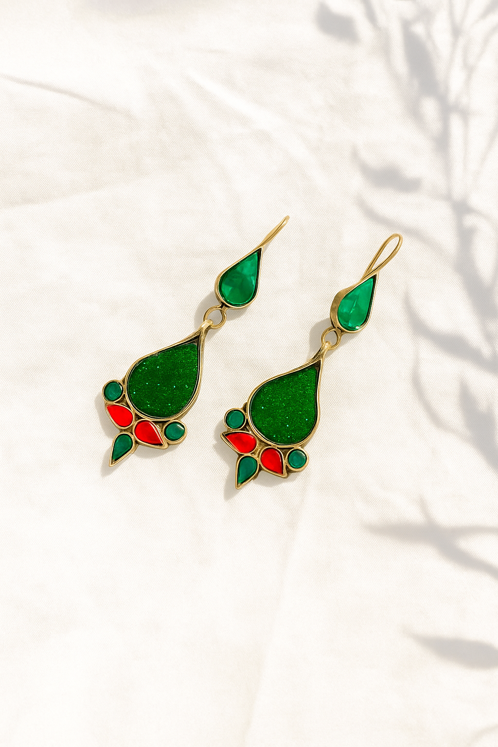 Trishool Glass Earrings