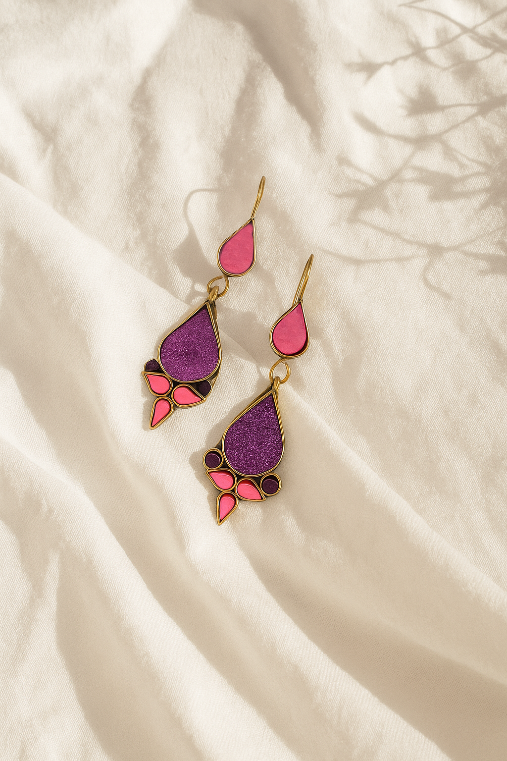 Trishool Glass Earrings