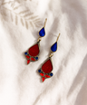 Trishool Glass Earrings