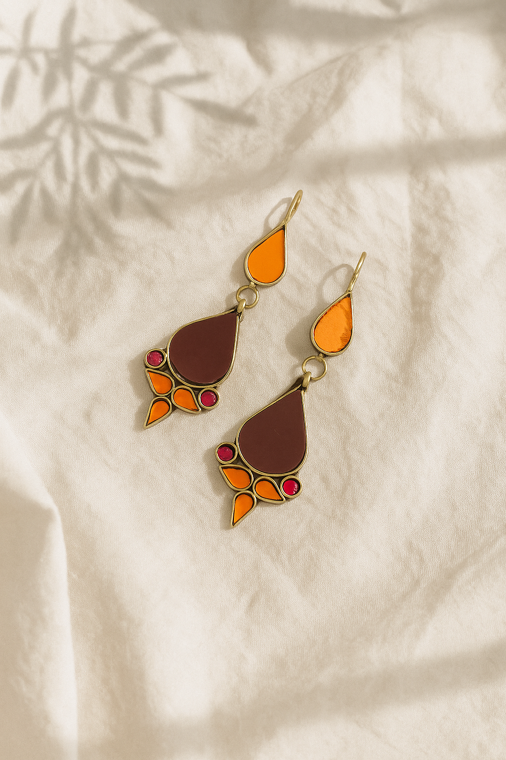 Trishool Glass Earrings