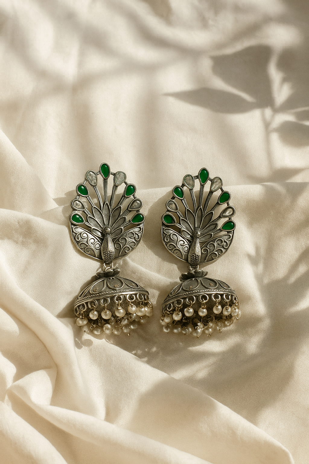 Mor Oxidised Earrings