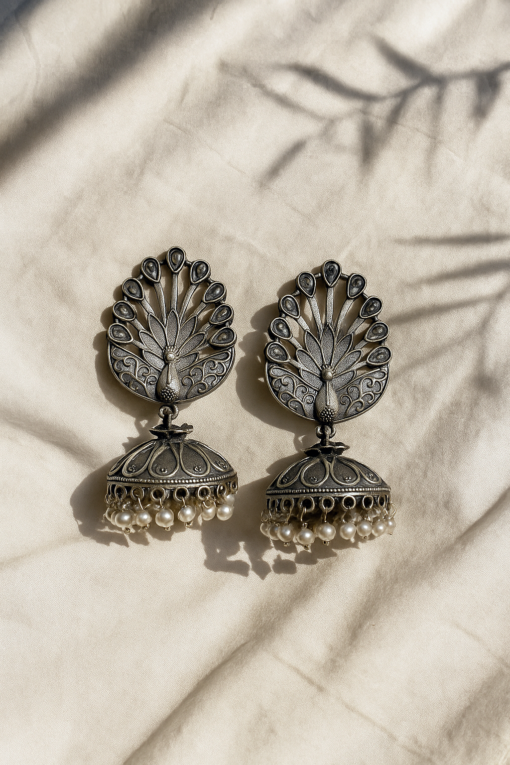 Mor Oxidised Earrings