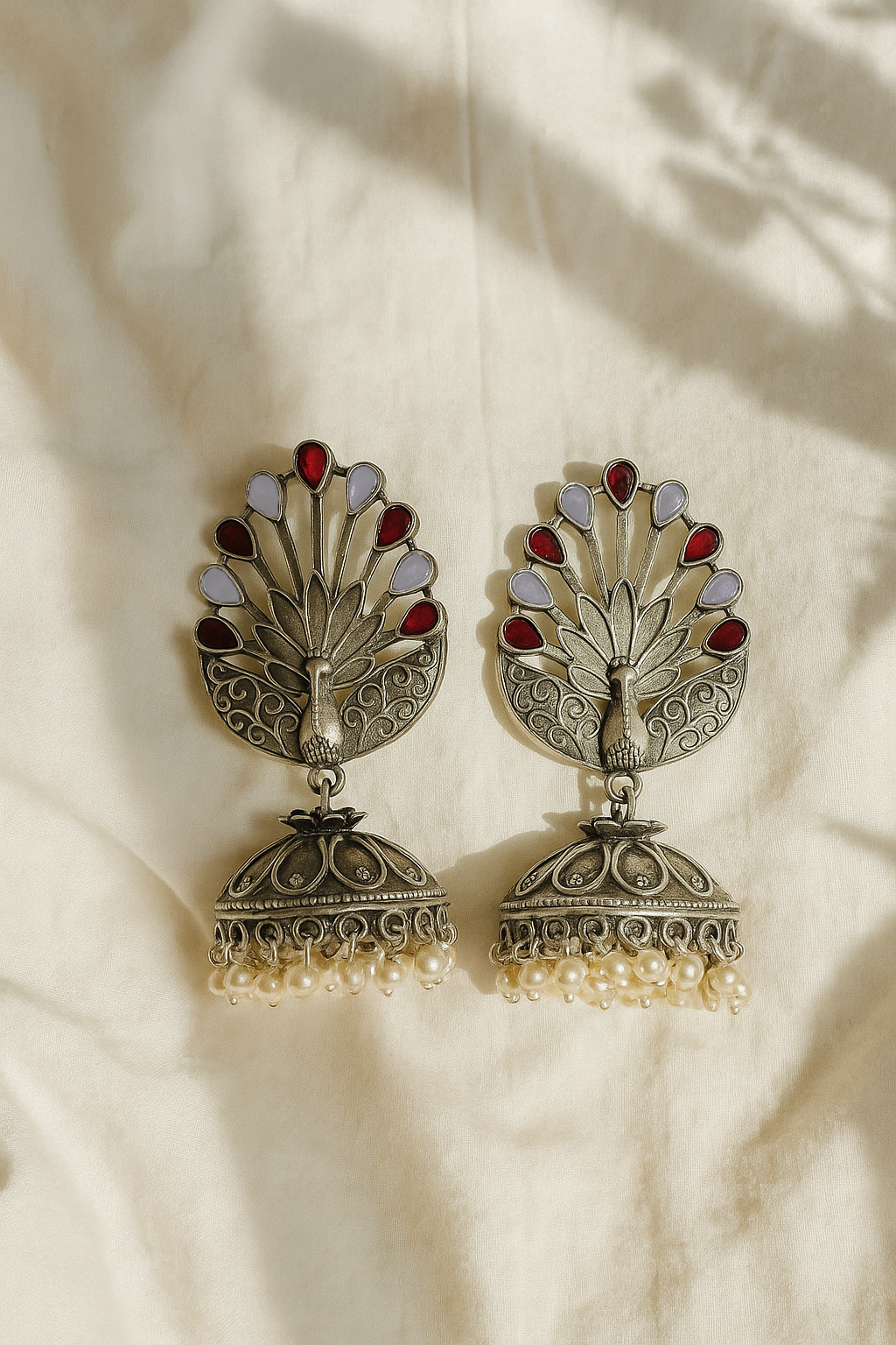 Mor Oxidised Earrings