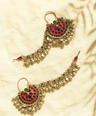 Nisha Afghan Earrings with Earchain