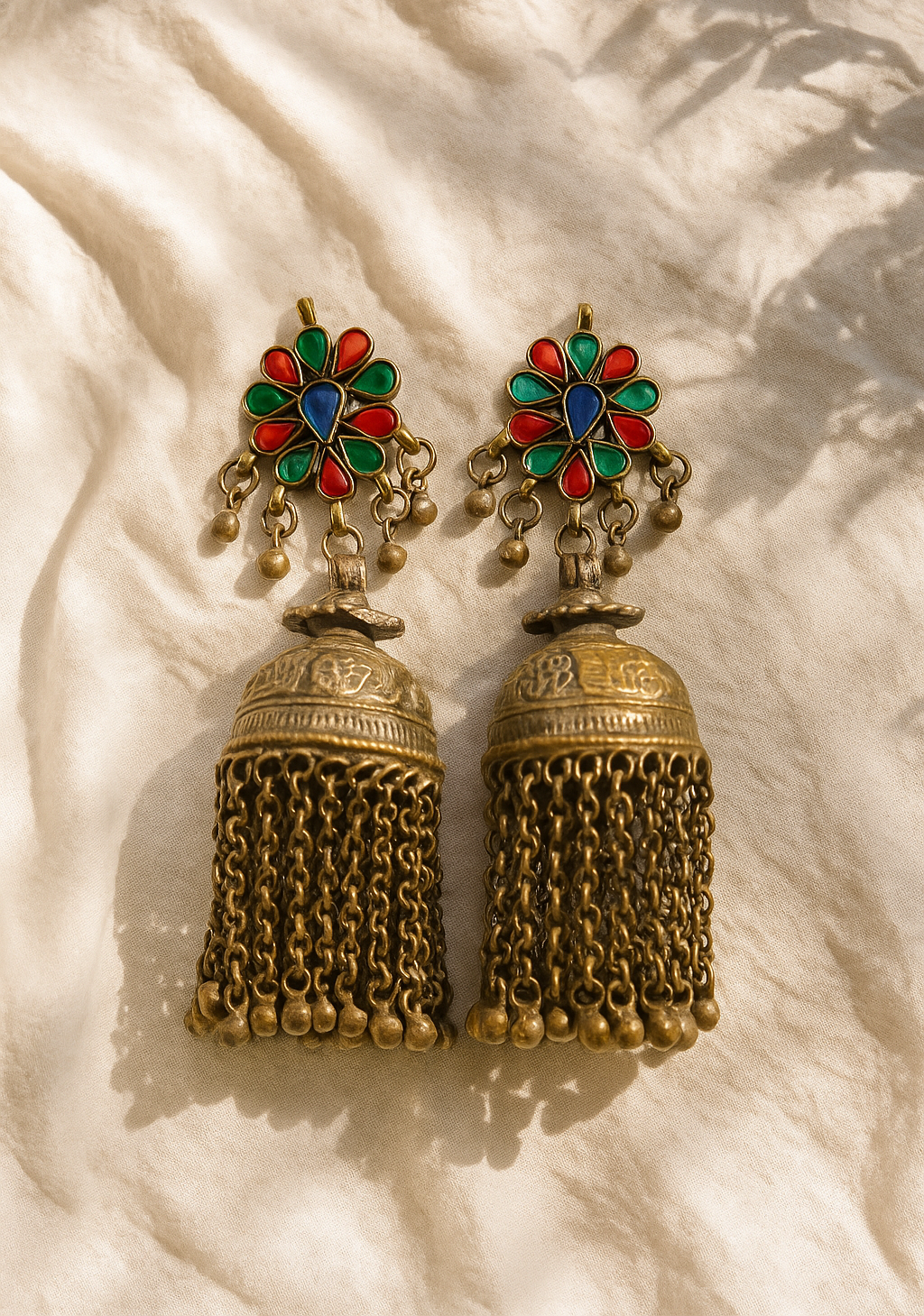 Tribhog Afghan Earrings