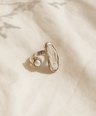 Mother of Pearl Gemstone Sterling Silver Ring