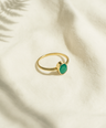 Green Onyx Gemstone Sterling Silver Ring