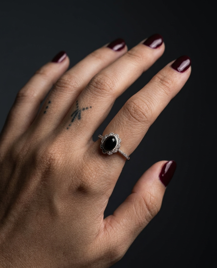Udita Black Onyx Ring