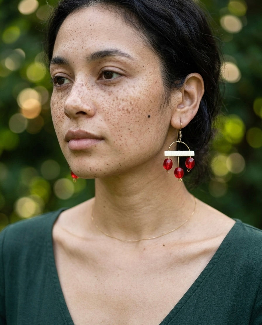 Alka Brass Earrings