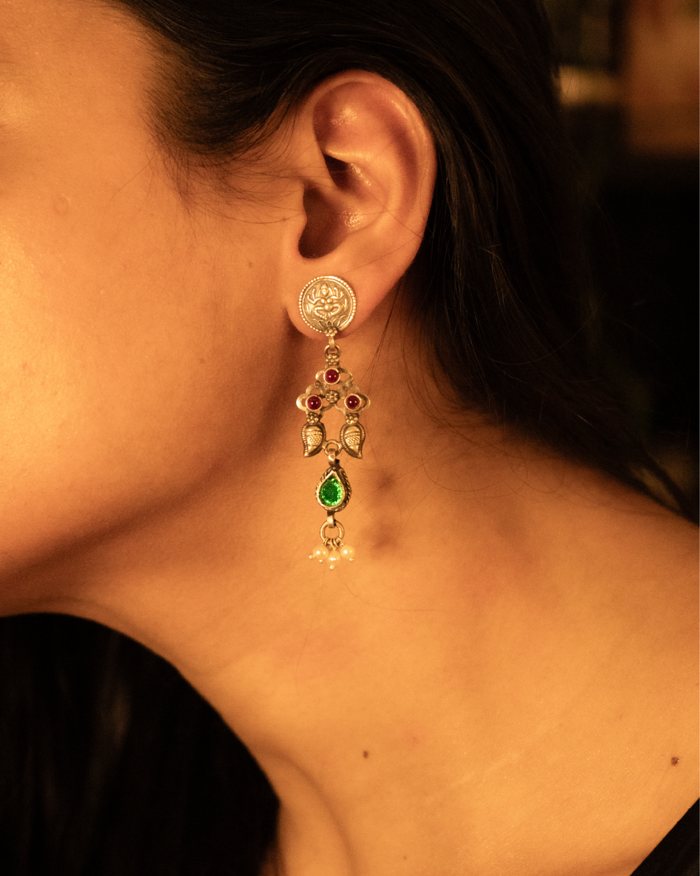Vijetha Silver Earrings