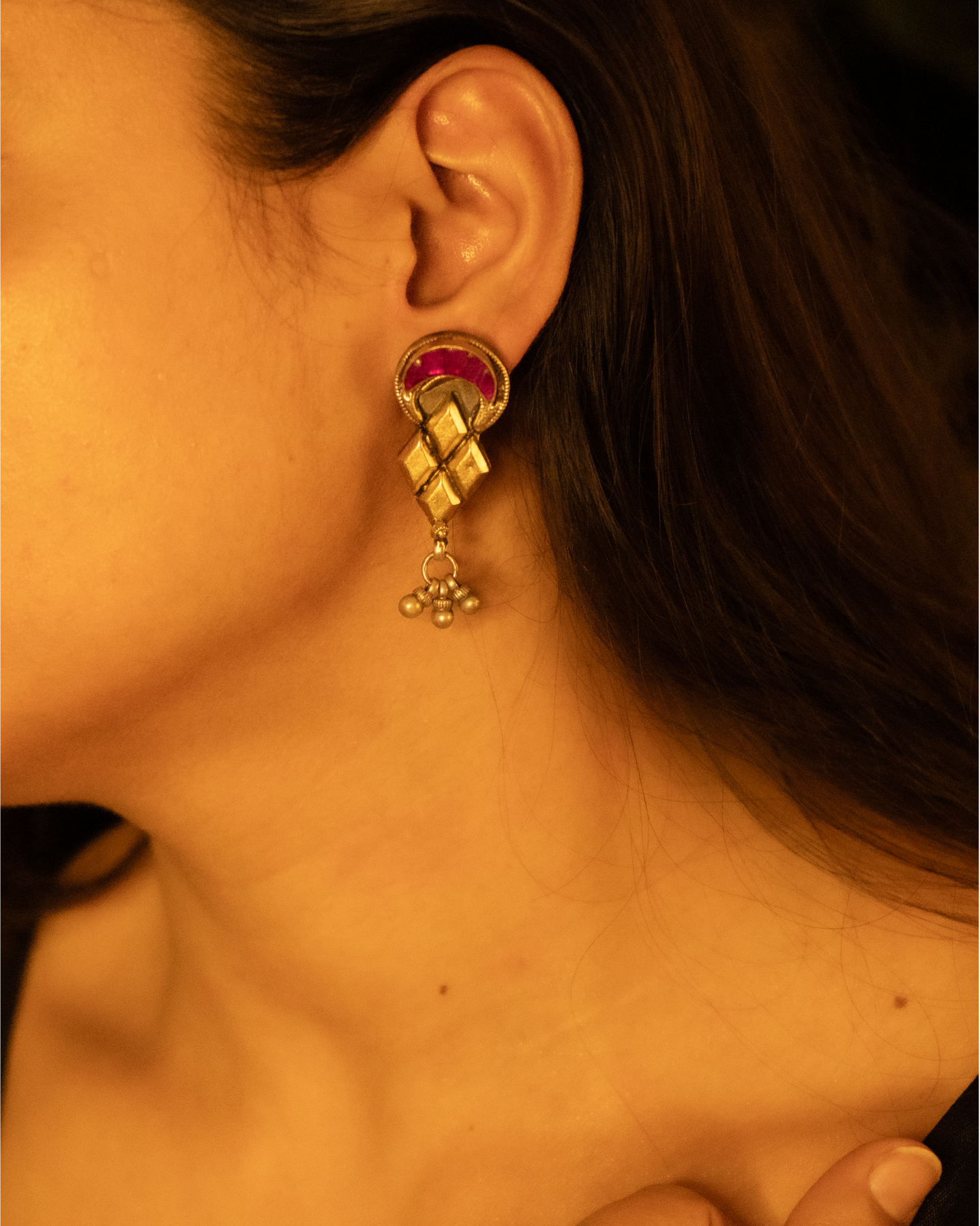 Chaand Silver Earrings