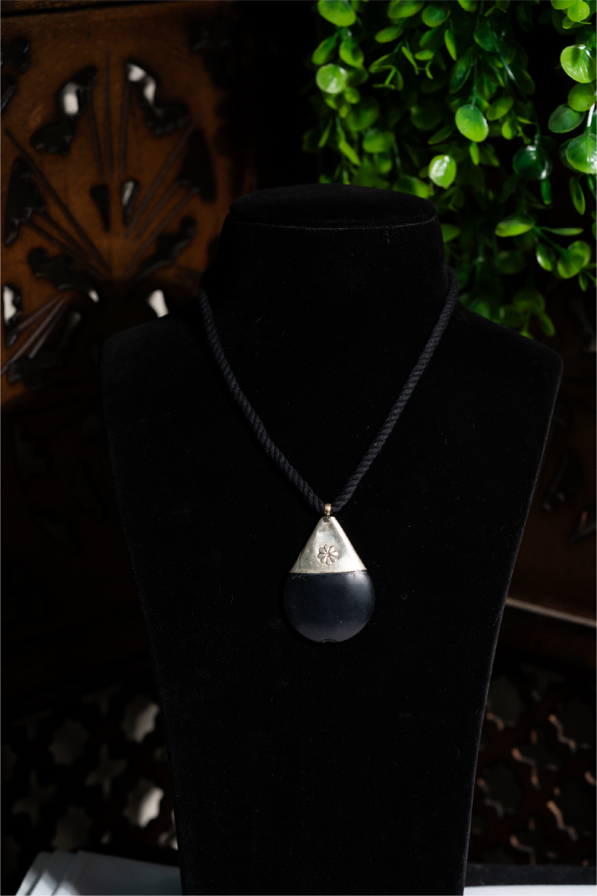 Obsidian Afghan Pendant