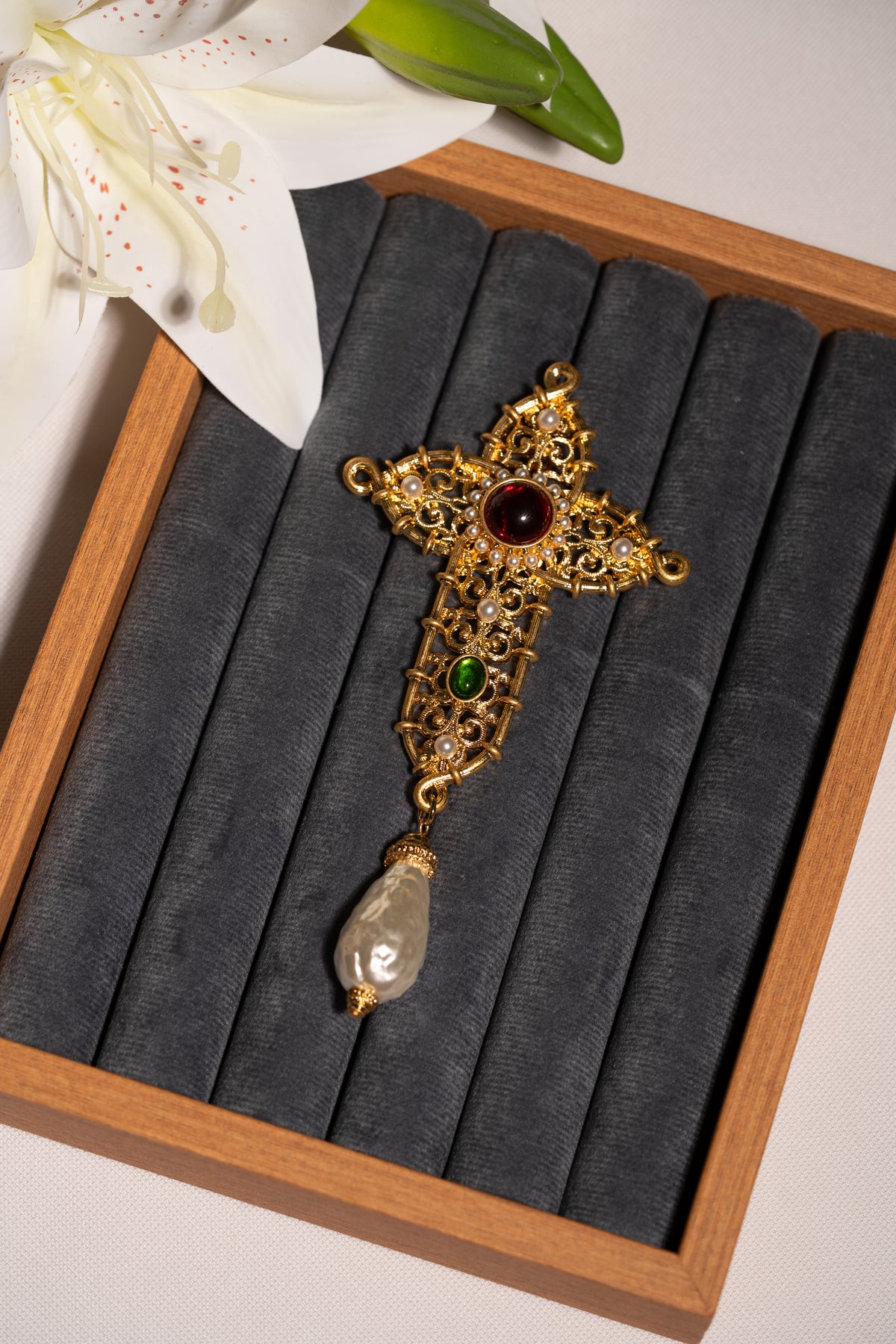 Cross Antique Brooch