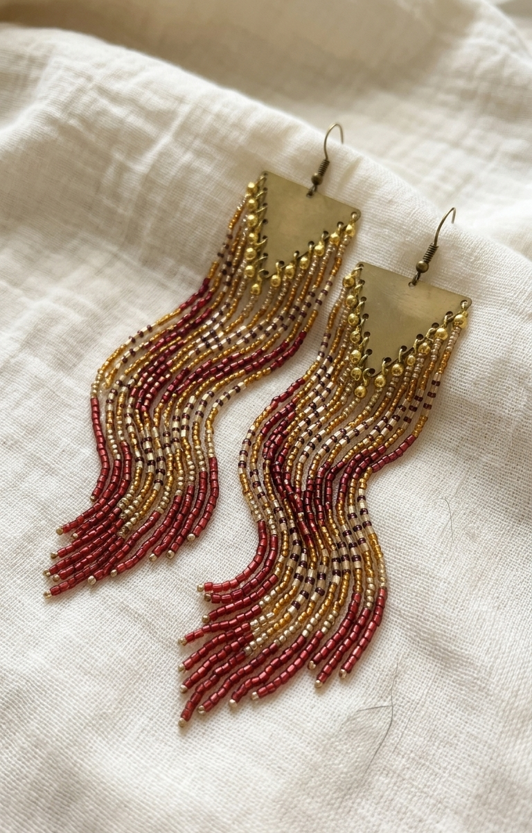 Jhilmil Brass Earrings