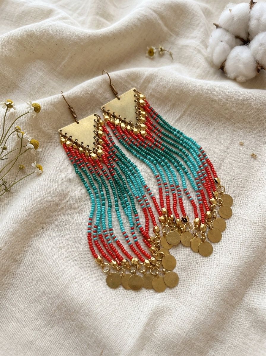 Sunita Brass Earrings