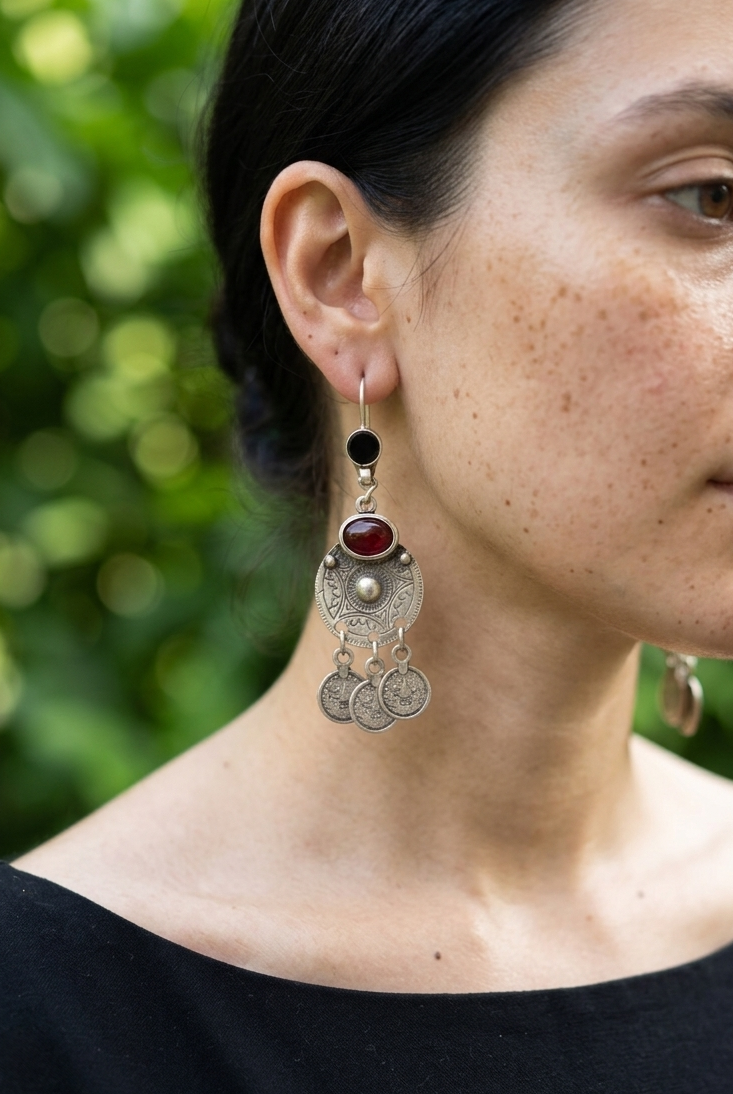 Simha Zamak Earrings
