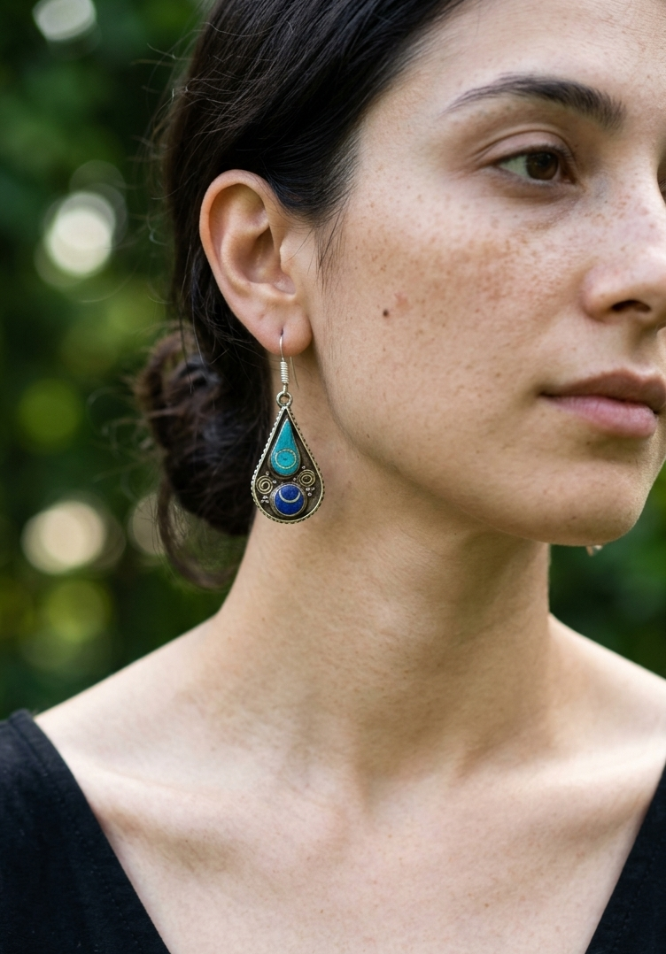 Akshay Tibetian Earrings