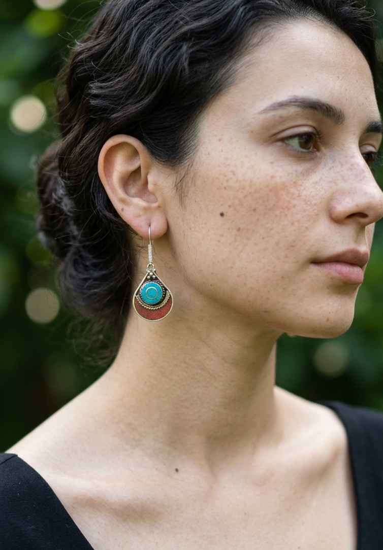 Asharfi Tibetian Earrings