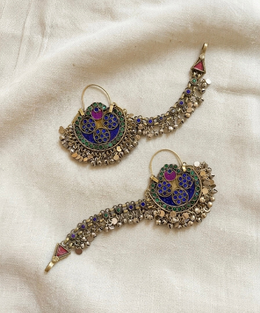Shaan Vintage Earrings with Earchain
