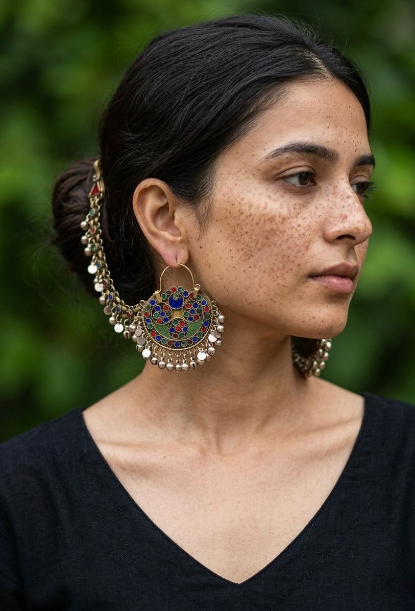 Ibtida Vintage Earrings with Earchain