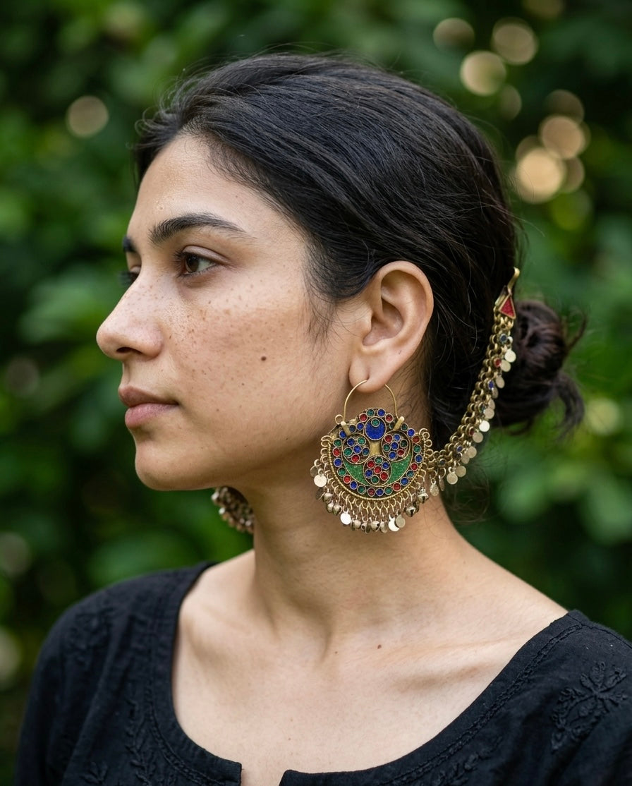 Ibtida Vintage Earrings with Earchain