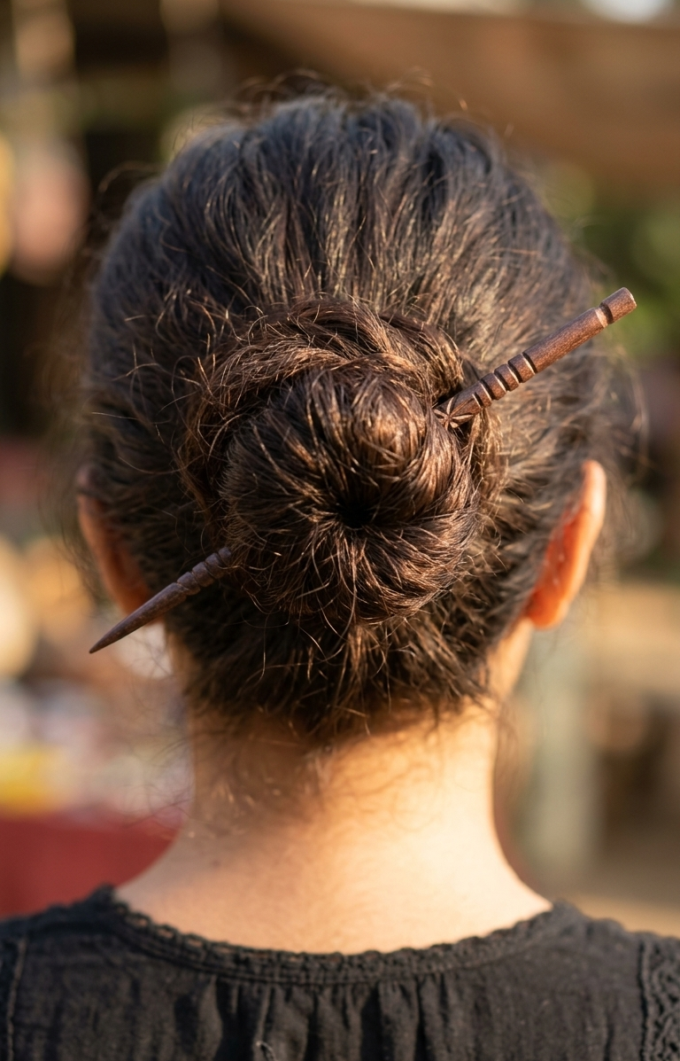Mandir Hair Bun Juda Stick