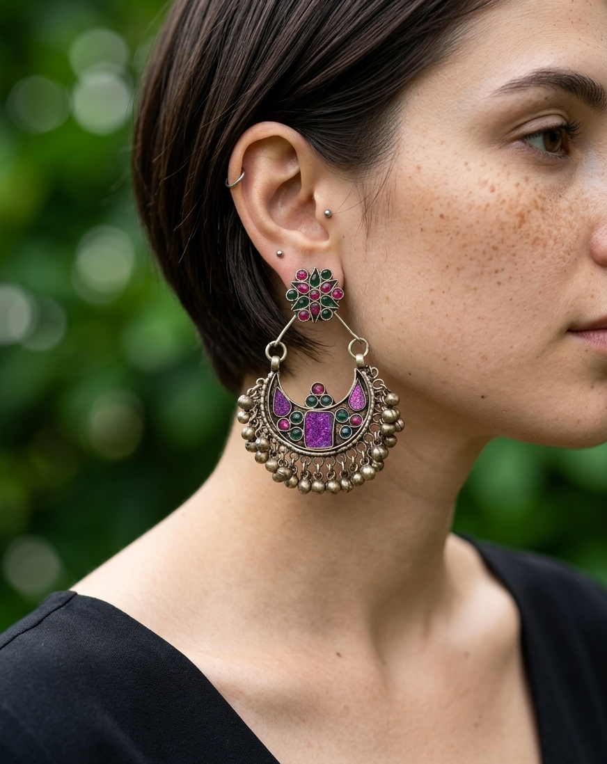 Moh Afghan Earrings