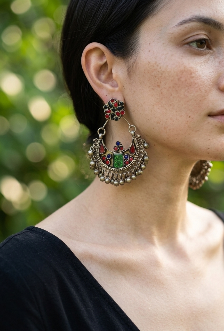 Dhaga Afghan Earrings