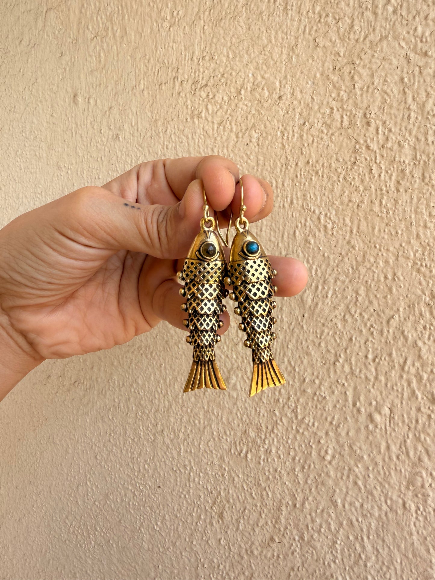 Nemo Brass Earrings