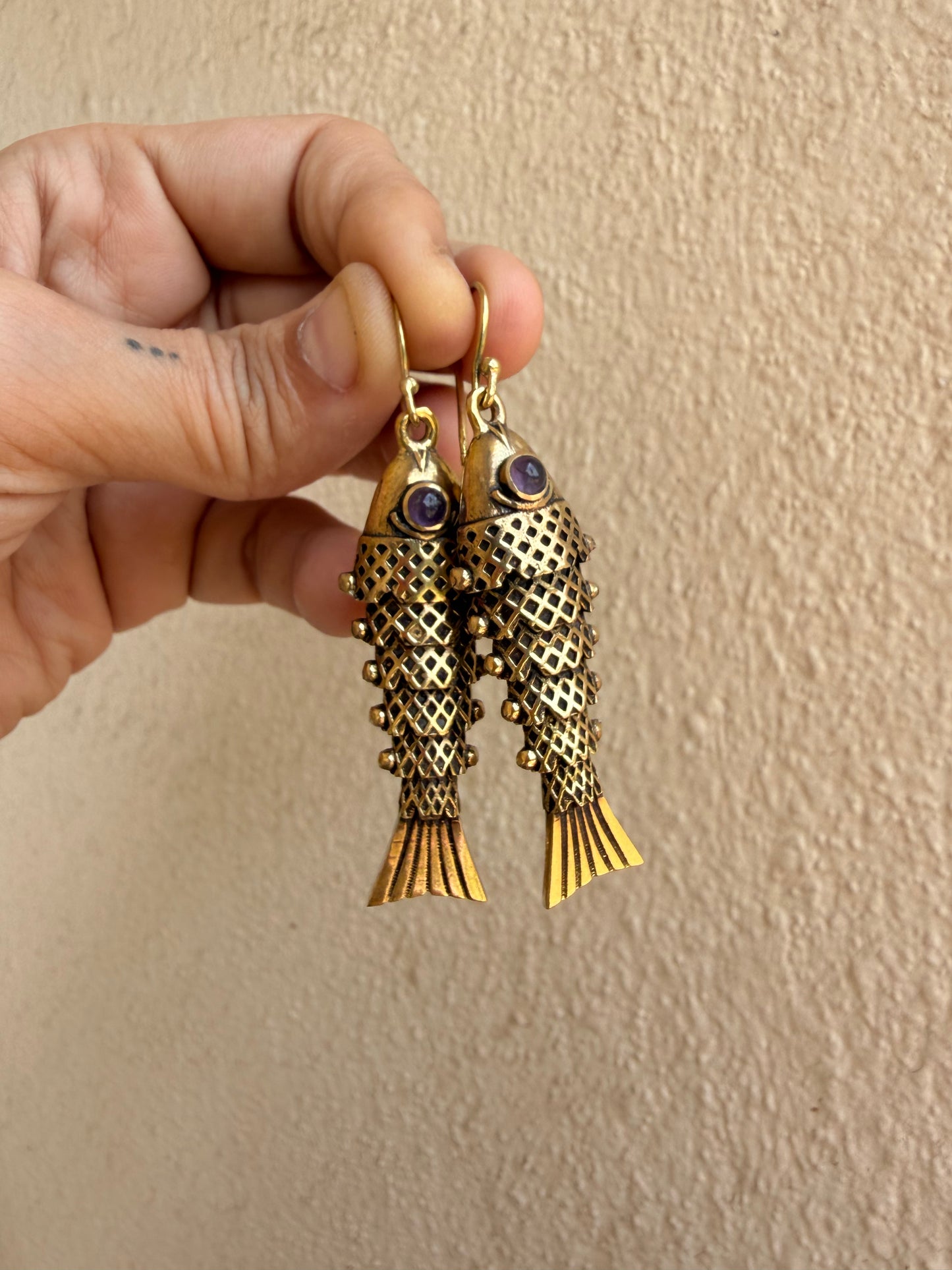 Nemo Brass Earrings