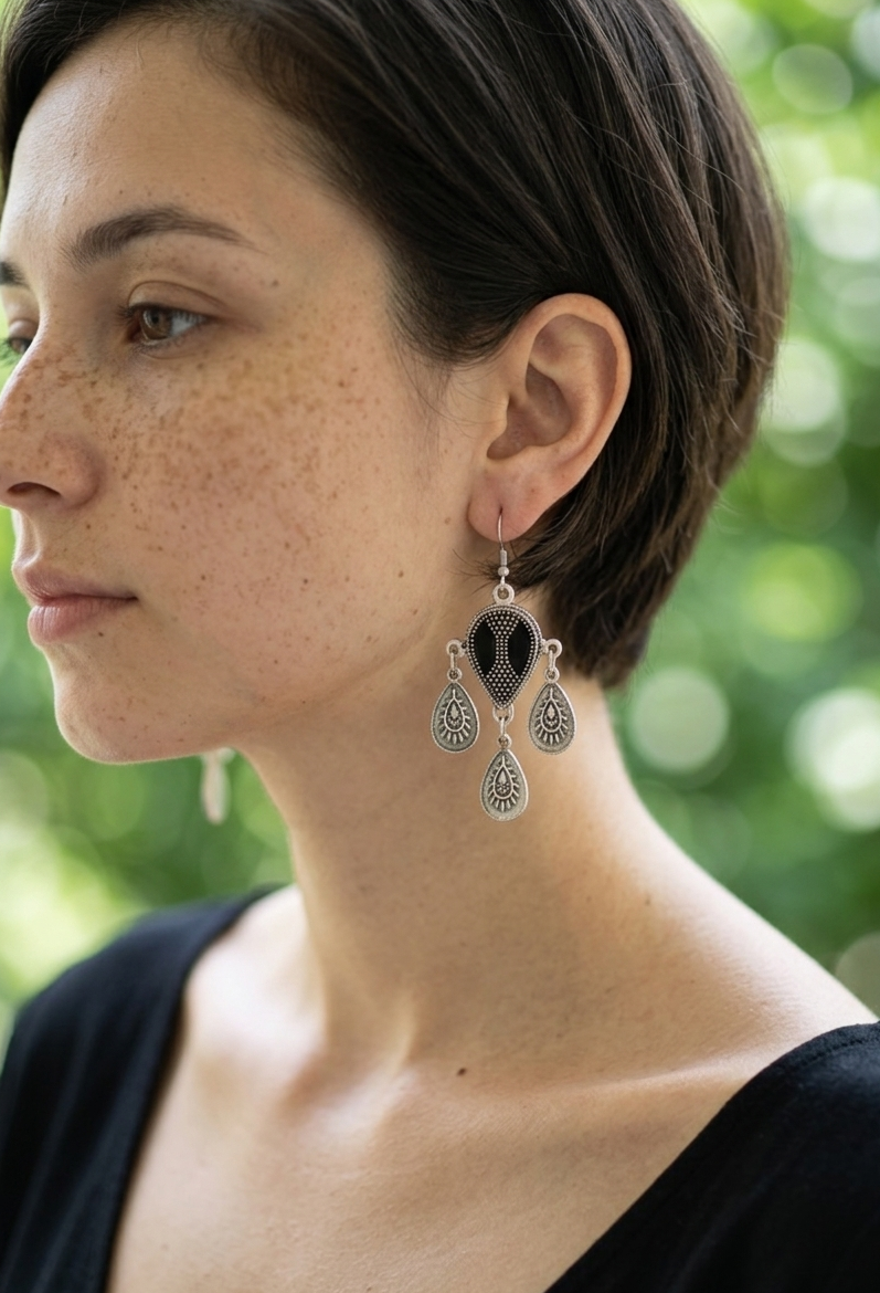 Simha Zamak Earrings