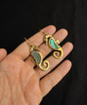 Seahorse Brass Earrings