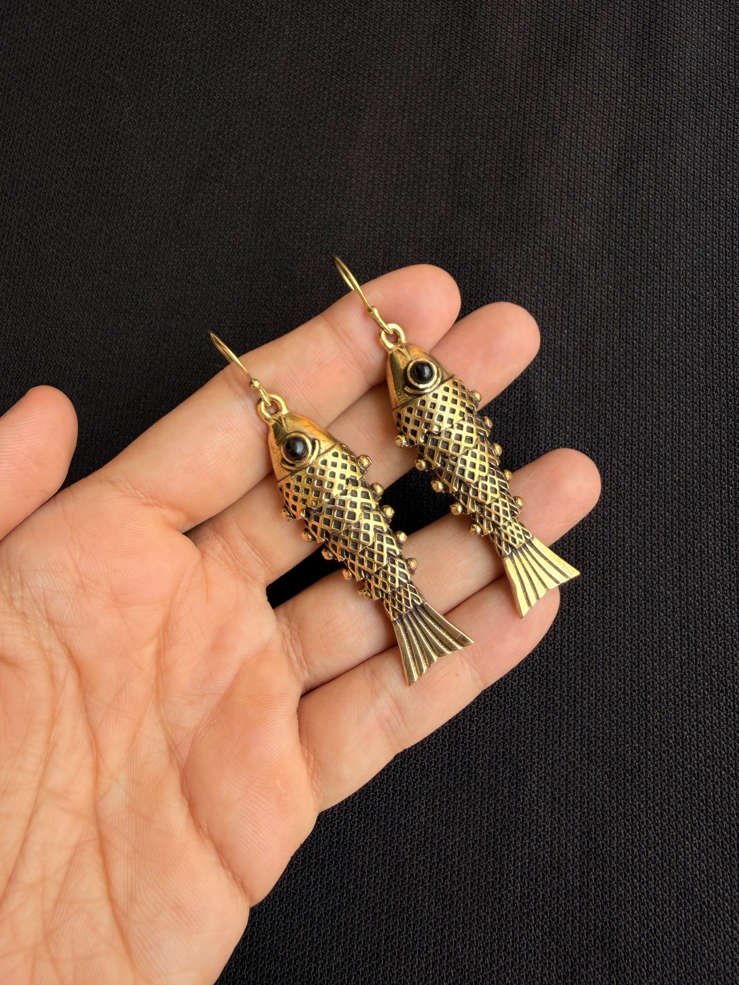 Nemo Brass Earrings