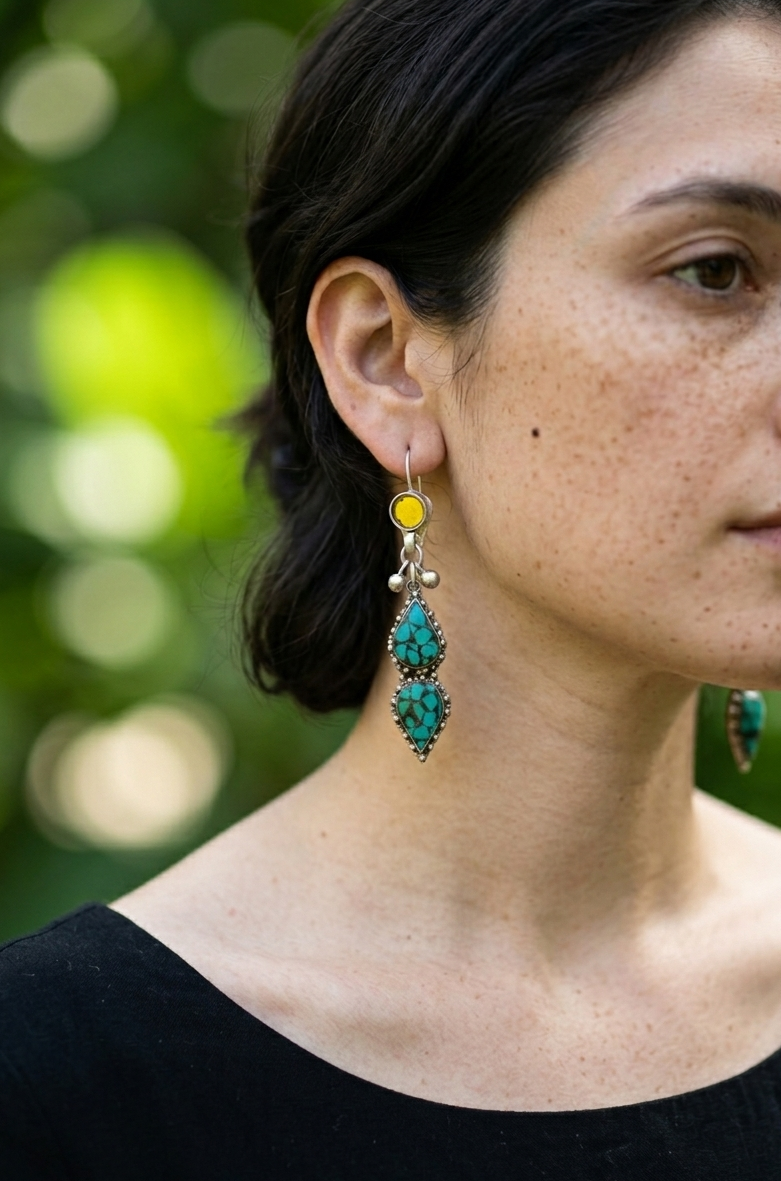 Nita Zamak Earrings
