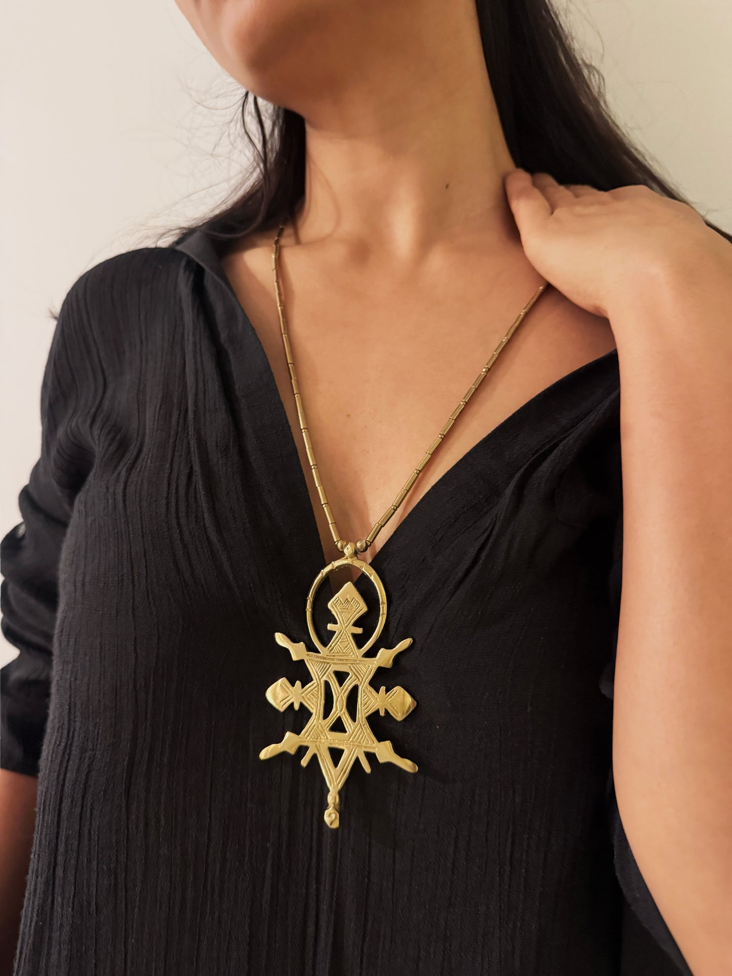 Sehra Brass Necklace