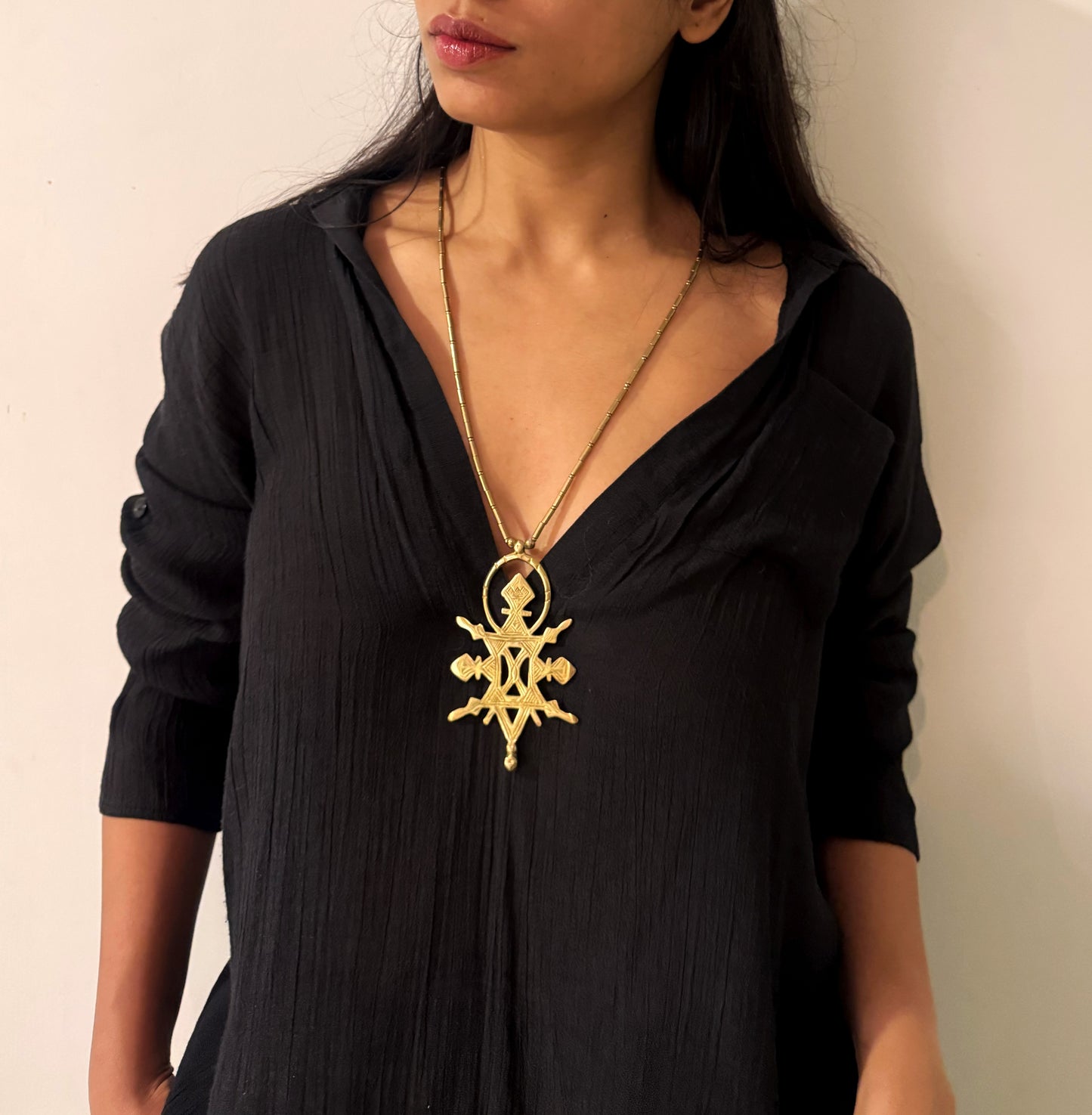 Sehra Brass Necklace