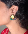 Aqua Clock Earrings