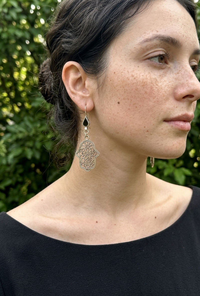 Teha Zamak Earrings