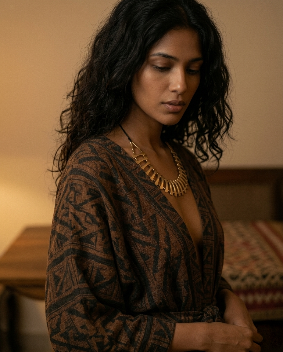 Tyra Brass Necklace