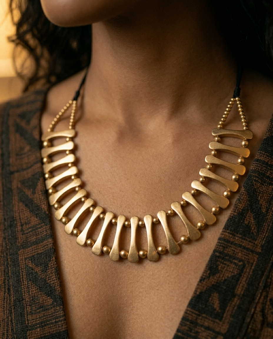 Tyra Brass Necklace