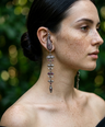Hina Oxidised Earrings with Earchain