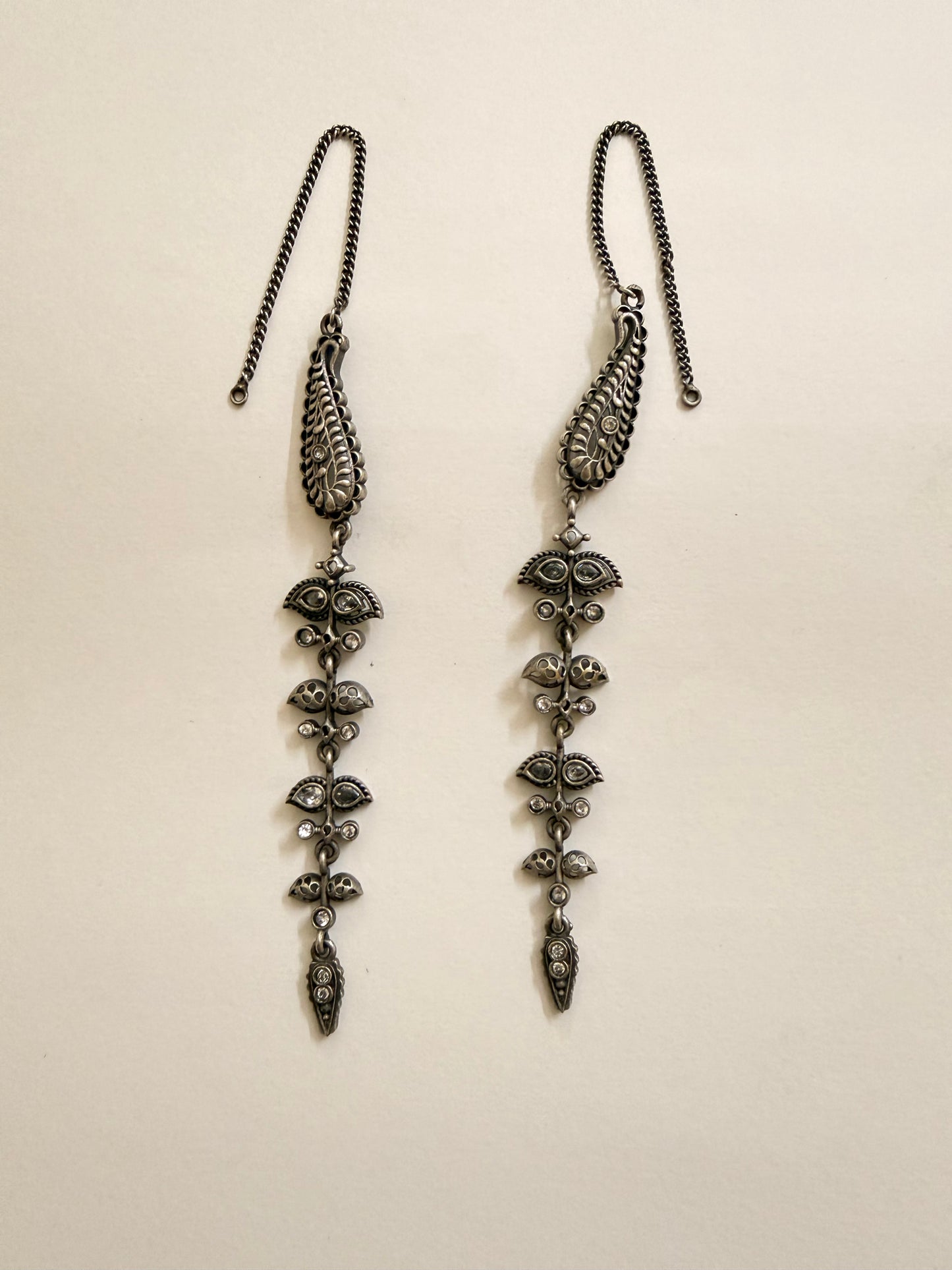 Hina Oxidised Earrings with Earchain